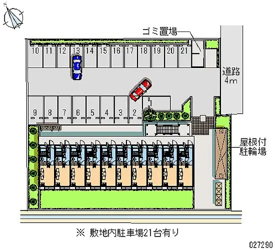 ★手数料０円★春日部市小渕　月極駐車場（LP）